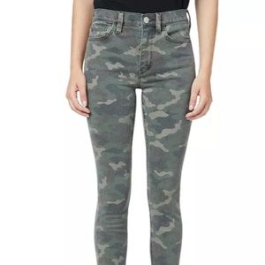 Great condition: Hudson Barbara High Waist Super Skinny Jeans, sz 28, camo